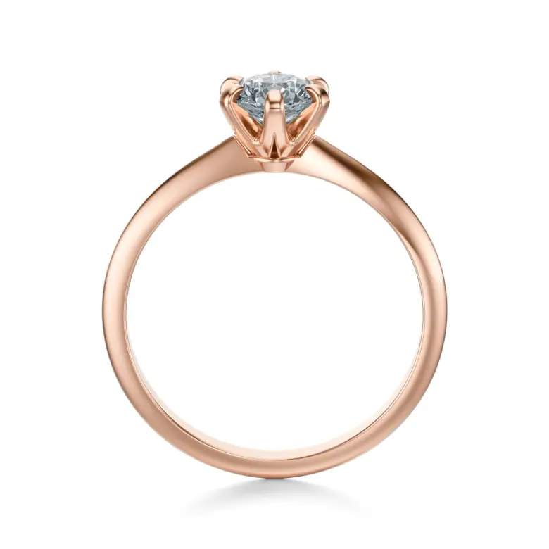 Pierścionek z dużym diamentem różowe złoto SBPZ_026